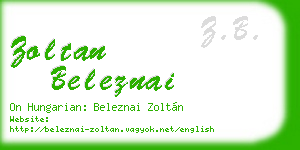 zoltan beleznai business card
